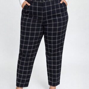 NWT Zara Navy and Green Checkered Pants Size 32